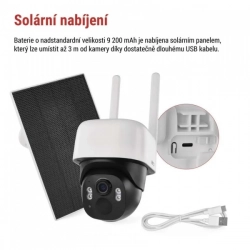 GoSmart kamera EMOS IP-1200 WASP s WiFi a solárním panelem