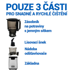 Odšťavňovač Tesla SlowJuicer SJ770 XXL Deluxe černý/stříbrný