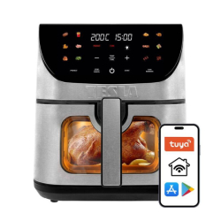 Fritéza horkovzdušná Tesla AirCook Q70 XXL WiFi Pro černá/nerez