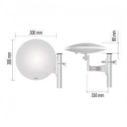 Anténa univerzální EMOS VILLAGE MOON–V900, DVB-T2, FM, DAB, filtr LTE/4G/5G