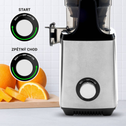 Odšťavňovač Tesla SlowJuicer SJ770 XXL Deluxe černý/stříbrný