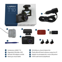 Autokamera LAMAX T10 4K GPS (s hlášením radarů) černá
